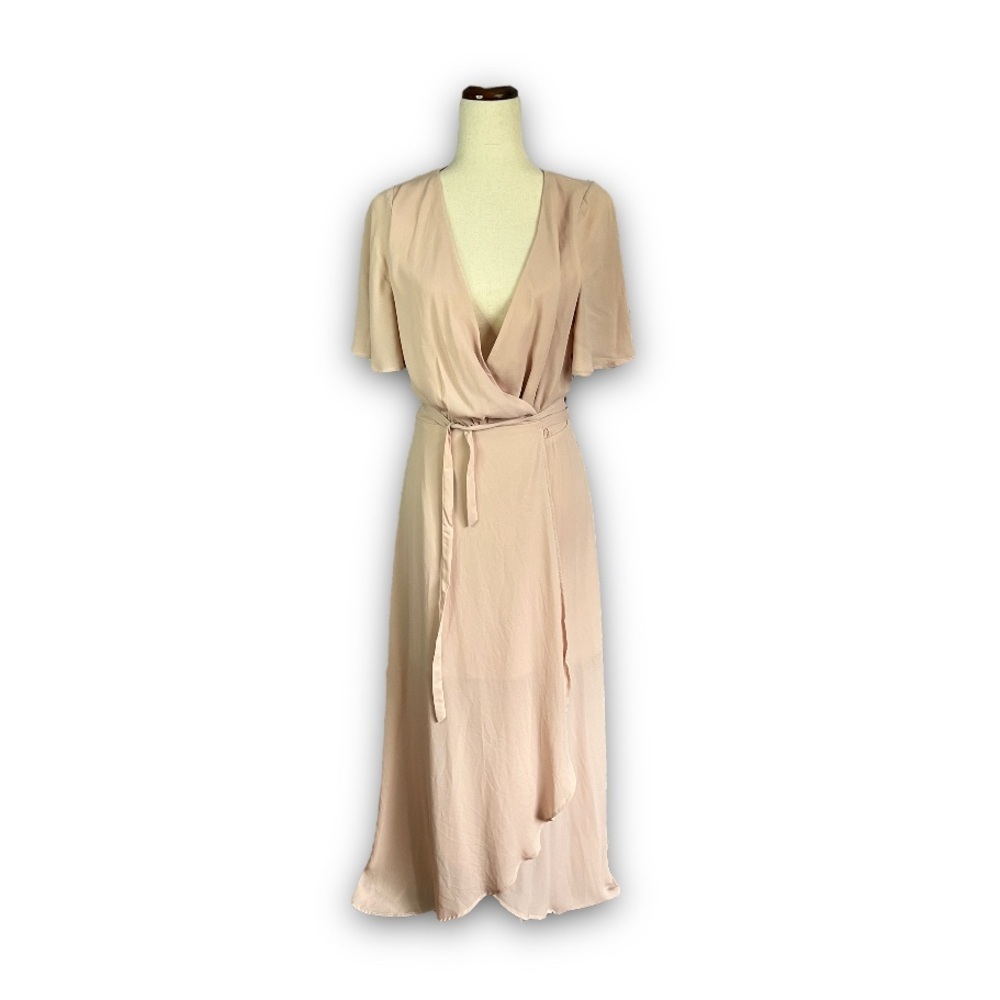 Show Me Your MuMu Light Pink Sophia Wrap Dress maxi dress size Large